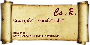 Csurgó Renátó névjegykártya