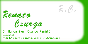 renato csurgo business card